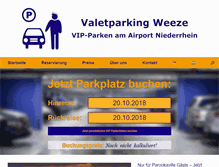 Tablet Screenshot of parkplatz-weeze.de